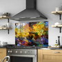 Wallity Pintura Decorativa de Vidrio Templado Multicolor 70 x 100 cm